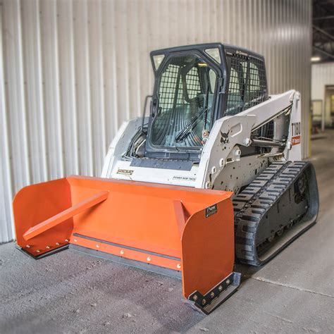 skid steer attach snow plow|skid steer snow pusher attachment.